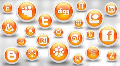 Free Glossy Orange Orb Social Media Icons by webtreatsetc, on Flickr