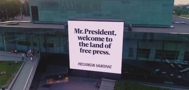 La campaña de este diario finés encumbra la libertad de prensa frente Trump y Putin