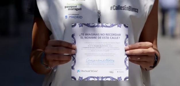 "Calles en Blanco", la acción que apunta a que los madrileños se pongan en la piel de un enfermo de alzhéimer