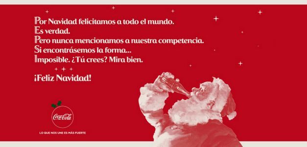 La felicitación navideña de Coca-Cola tiene un mensaje de unión dirigido a su principal competidor