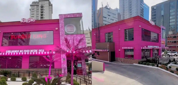 Burger King Brasil remodela su local de rosa por el estreno de Barbie